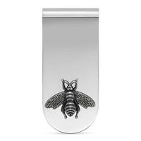 gucci silver bee motif money clip ybf45690700100u