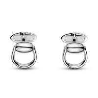 Gucci Horsebit Silver Shaped Cufflinks YBF28488100100U