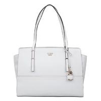 guess handbags devyn large satchel white