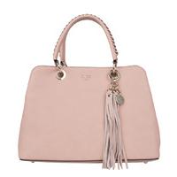 guess handbags fynn girlfriend satchel pink