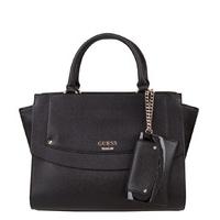 guess handbags cool mix satchel black