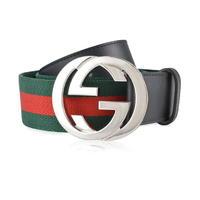 gucci web belt with gg buckle