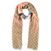 GUCCI Angry Cat Gg Scarf