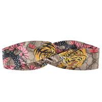 GUCCI Tiger Print Silk Headband