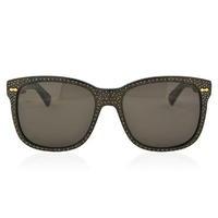 gucci square frame rhinestone sunglasses