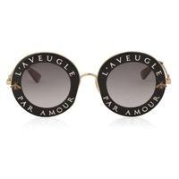 GUCCI Round Frame Metal Sunglasses