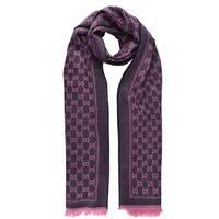 GUCCI Wool Gg Jacquard Scarf