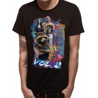 Guardians Of The Galaxy 2 Group Pose Unisex Small T-Shirt - Black