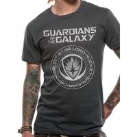 guardians of the galaxy 2 crest unisex large t shirt grey