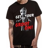 Guardians Of The Galaxy Vol 2 - Get Your Groot On Men\'s XX-Large T-Shirt - Black