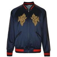 GUCCI Floral Embroidery Silk Bomber Jacket