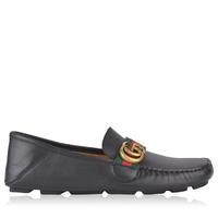 GUCCI Noel Gg Web Leather Loafers