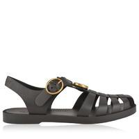 gucci rubber gg tiger strap sandals