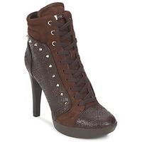 guess arisa womens low ankle boots in brown