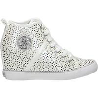 guess fljil1 ele12 sneakers womens shoes high top trainers in white