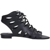 guess flros1 lea03 sandals womens sandals in black