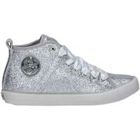 guess floel1 lel12 sneakers womens shoes high top trainers in silver