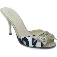 guess leopard shoe heel womens sandals in beige