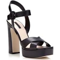 guess flliy1 lea03 high heeled sandals women black womens sandals in b ...