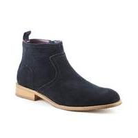 gucinari navy suede ankle boot