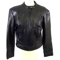 Guess Black Leather Jacket Size M