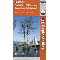 Guildford & Farnham - OS Explorer Active Map Sheet Number 145