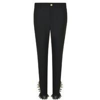 GUCCI Lace Trimmed Cotton Trousers