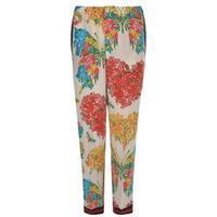 GUCCI Web Printed Silk Crepe Trousers