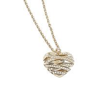 guess wrapped with love necklace yellow gold plated