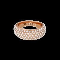 Guess Rose Gold PVD Pave Tapered Ring - Ring Size 54