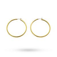 Guess Rock My World Gold Plated Hoop Earrings