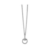 gucci horsebit light silver necklace