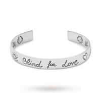 gucci exclusive blind for love silver 9mm bangle