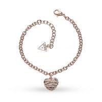 guess wrapped with love bracelet rose gold plated