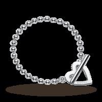 Gucci Toggle Heart Silver 18cm Bracelet