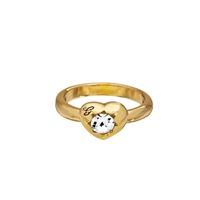 guess gold plated mini heart ring