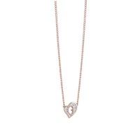Guess Rose Gold Plated Mini G Heart Necklace