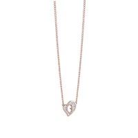 guess rose gold plated mini g heart necklace