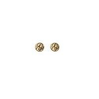 guess gold plated logo stud earrings