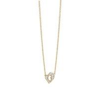 Guess Gold Plated Mini G Heart Necklace