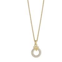 Guess Gold Plated Circle Lock Necklace