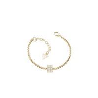 Guess Gold Pavé Roundel Bead Bracelet