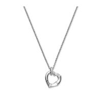 gucci silver bamboo heart pendant