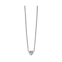 gucci flora heart silver necklace