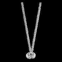 gucci britt silver double g necklace