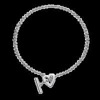 gucci toggle heart silver necklace