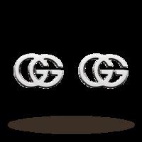 gucci gg tissue 18ct gold stud earrings