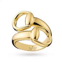 gucci horsebit ring in 18 carat yellow gold ring size m