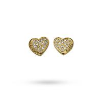 Guess Gold Plated Crystal Set Heart Earrings