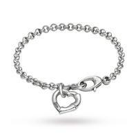 gucci silver bamboo heart bracelet